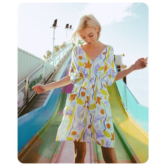 ! NWT Molly Bracken Lili Sidonio Multicolor Young Ladies Short Sleeve Dress - Picture 1 of 10